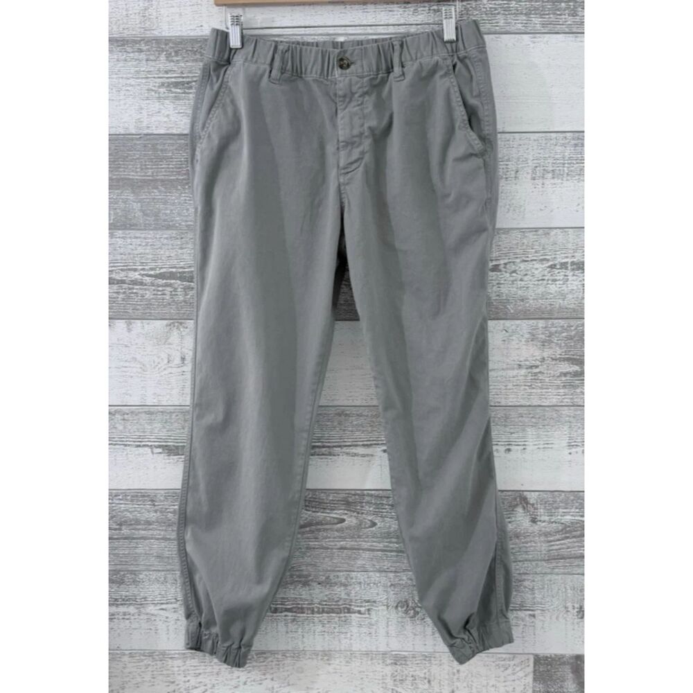Bear Bottom Pants Joggers Mens L (Fit 32x29) Gray Chino Elastic Waist Stretch